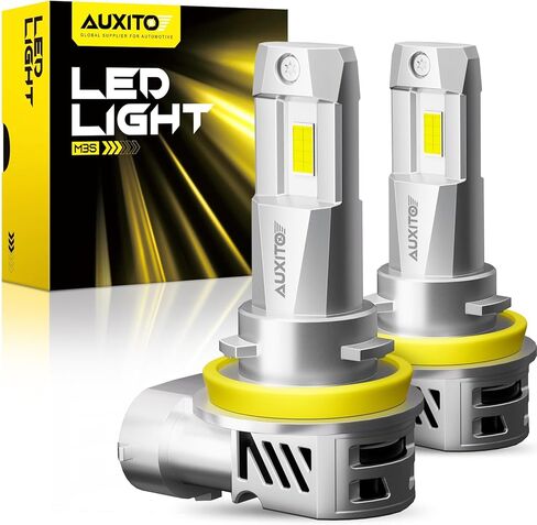 AUXITO 9005 HB3 LED Bulbs, 60,000LM 6500K Cool White, 20-Year Long Service Life with Cooling Fan, Plug and Play Light Kit, Pack of 2 in Kuwait