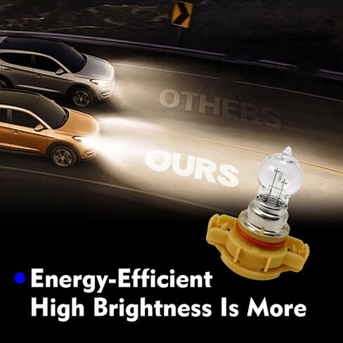 2 PCS 2 PCS PSX24W Daytime Running Lights Bulbs, 4300K 2504 Halogen Daytime Running Lamps, 12V 24W Fog Light Bulbs, Universal Light Accessories for Most Cars, SUVs (White) in Kuwait