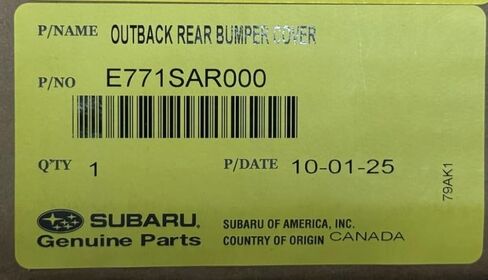 سوبارو أوتباك 2026 غطاء حماية المصد الخلفي - E771SAR000 أصلي OEM in Kuwait