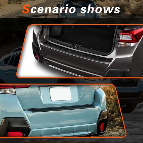 واقي المصد الخلفي متوافق مع Subaru Crosstrek 2018-2023، غطاء الكسوة المقاوم للخدش، واقي دخول باب صندوق السيارة، غطاء عتبة باب صندوق السيارة، حماية شريط لوحة الجرجر in Kuwait