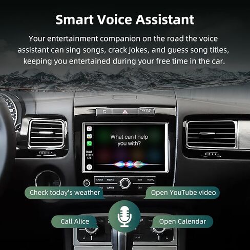 Wireless Carplay Android Auto Adapter for VW Touareg 2011-2017 with 2.4G /5.8G WiFi and Bluetooth 5.0, Carplay Retrofit Kit Decoder for VW Touareg 2012 2013 2014 2015 2016 with Mirrorlink, Siri, GPS in Saudi Arabia