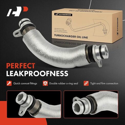 A-Premium Return Turbocharger Oil Line Compatible with BMW X5 2019-2023, 540i 2020-2023, X3 2020-2024, 740i 2020-2022, X6 2020-2023, X7, X4, Z4, 840i, 745e, 745Le xDrive, M240i, M240i xDrive, M340i in Kuwait