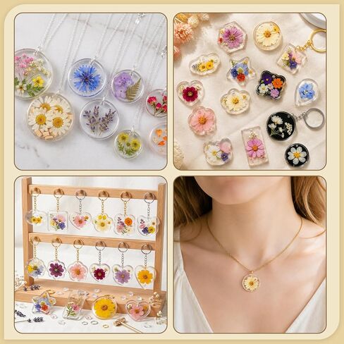 Keychain Resin Molds Silicone with Hole 24 Cavities Silicone Keychain Jewelry Making Kit Epoxy Resin Molds for Keychains Jewelry Pendant in Saudi Arabia
