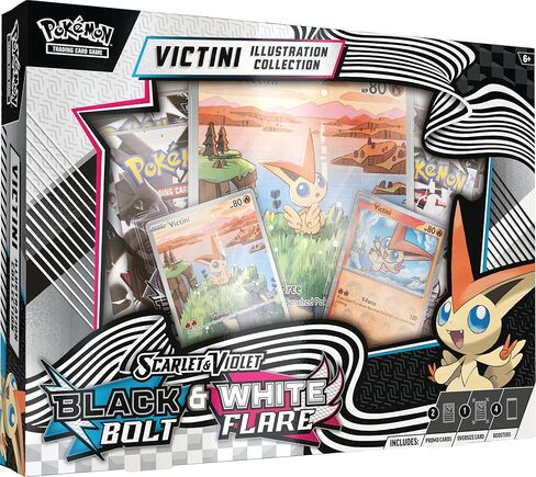 Pokémon TCG Unova Victini Illustration Collection, 1 Full-Art Foil Promo Card, 4 Booster Packs & 1 Oversize Illustration Rare-Style Foil Promo Card in Kuwait
