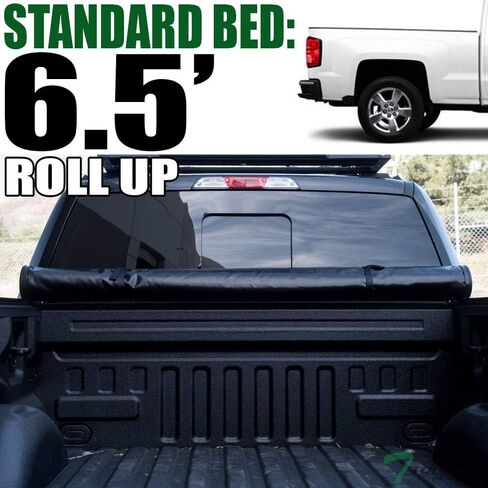 7422442326303 Compatible with 2014-2018 Chevy Silverado GMC Sierra 1500/2019 LD Limited / 2015-2018 2500 3500 HD 6.5 Feet (78") Bed Lock & Roll Up Vinyl Truck Bed Tonneau Cover in Kuwait