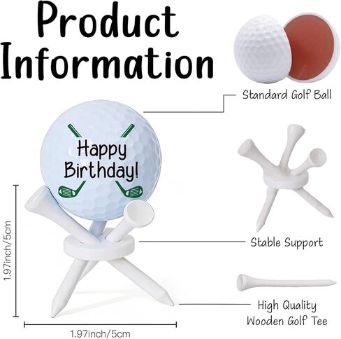 Fathers Day Dad Gifts from Daughter Son Wife, Birthday Gifts for Men Women Golfing Fan Grandpa Friends Coworkers Boss Husband, Graduation Golf Ball Tabletop Display Stand Holders Gifts Decor 3 Tees in Saudi Arabia