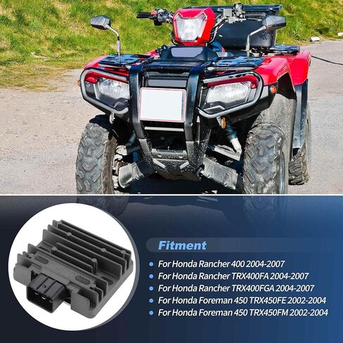 ATV Voltage Regulator Rectifier for Honda Rancher 400 TRX400FA TRX400FGA 2004-2007, for Honda Foreman 450 TRX450FE TRX450FM 2002-2004, 31600-HN7-003/31600-HN7-A21/31600-HN0-670 in Kuwait