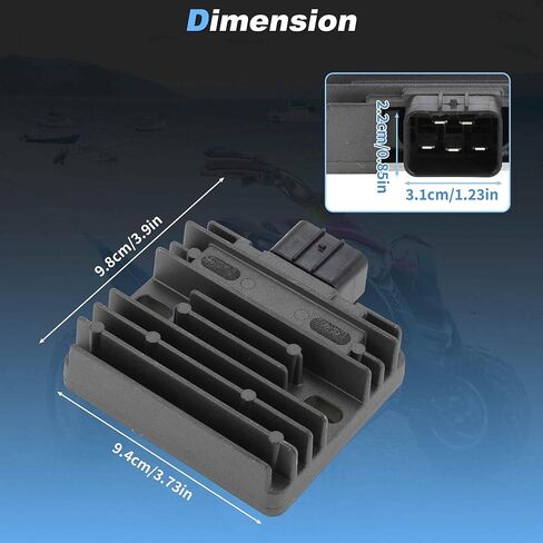 ATV Voltage Regulator Rectifier for Honda Rancher 400 TRX400FA TRX400FGA 2004-2007, for Honda Foreman 450 TRX450FE TRX450FM 2002-2004, 31600-HN7-003/31600-HN7-A21/31600-HN0-670 in Kuwait
