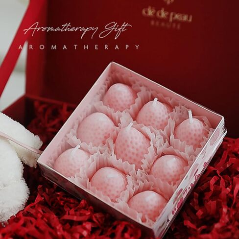3D Strawberry Silicone Mold, 3 Pcs 4-Cavity Strawberry Scented Candle Soap Fondant Mold Fruit Epoxy Resin Casting Mold for Home Decor(Large, Medium, Small) in Kuwait