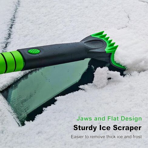 SEAAES 41 Inch Snow Brush and Ice Scraper with Squeegee, Extendable SUV Windshield Ice Scraper and Brush with Foam Grip for SUV Truck Jeep RV Auto Vehicle Window in Saudi Arabia