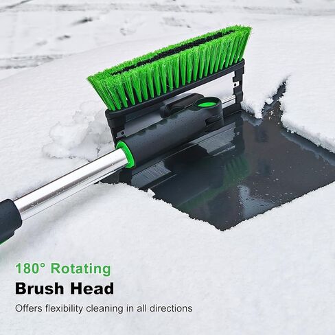 SEAAES 41 Inch Snow Brush and Ice Scraper with Squeegee, Extendable SUV Windshield Ice Scraper and Brush with Foam Grip for SUV Truck Jeep RV Auto Vehicle Window in Saudi Arabia