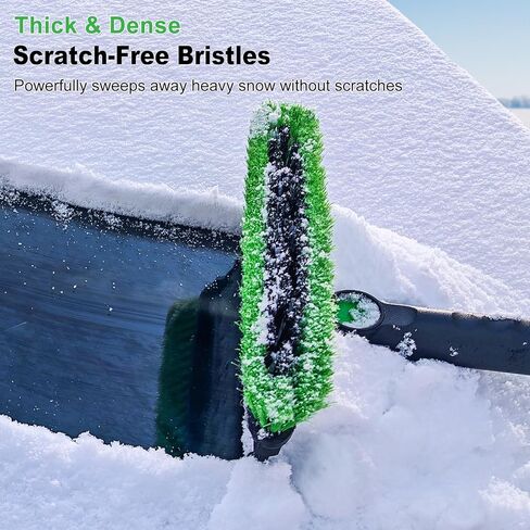 SEAAES 41 Inch Snow Brush and Ice Scraper with Squeegee, Extendable SUV Windshield Ice Scraper and Brush with Foam Grip for SUV Truck Jeep RV Auto Vehicle Window in Saudi Arabia