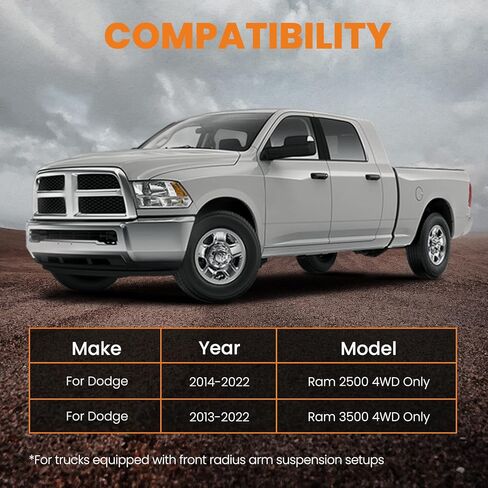 maXpeedingrods 2.5in Front Leveling Lift Kit for Ram 2500 3500 4WD 2013-2022, Suspension Lift Coil Spacers& Shock Extenders in Kuwait