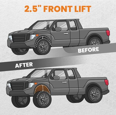 maXpeedingrods 2.5in Front Leveling Lift Kit for Ram 2500 3500 4WD 2013-2022, Suspension Lift Coil Spacers& Shock Extenders in Kuwait