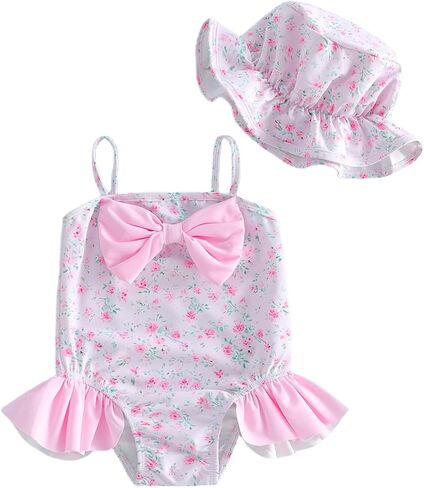 Toddler Baby Girl Swimsuit Infant Long Sleeve One Piece Swimsuit Romper Dress Baby Bathing Suit Beach Rash Guard in Saudi Arabia