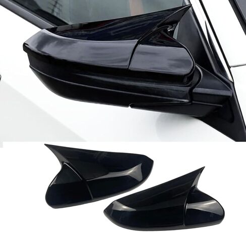 2Pcs Mirror Covers Car Side Mirror Caps Rearview Mirror Covers for 10th Civic 2016 2017 2018 2019 2020 2021,Carbon Fiber Look in Saudi Arabia