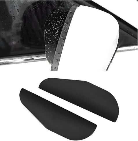 2 PCS Mirror Rain Visor Eyebrow, Waterproof PVC Auto Visor Guard for Side Mirrors, Rainproof Exterior Rear View Mirror Cover for Cars Trucks SUVs, Universal Car Accessories (Carbon Fiber) in Kuwait