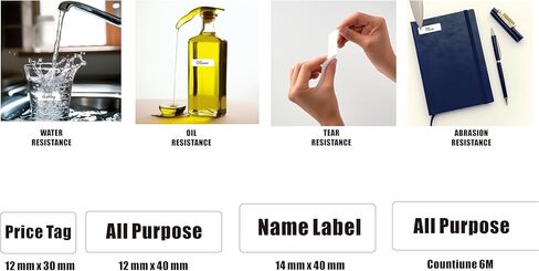 ملصقات D30 متوافقة مع ملصقات Phomemo D30 شريط الملصقات لـ Printmaster Print Master D30 Q30 Smart Mini Label Maker إعادة ملء Phomemo Label D30 شريط صانع الملصقات أبيض 12 × 40 مم 0.47 بوصة × 1.57 بوصة 3 لفات in Kuwait
