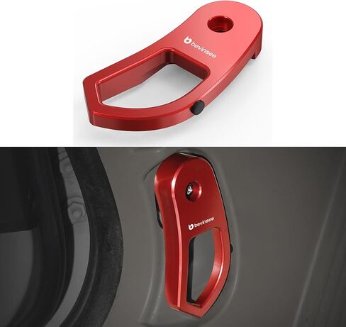 Bevinsee Aluminum Bonnet Hood Latch Release Lever Handle Bracket Trim Compatible with BMW E46 X3 E83 323i 323Ci 325i 325Ci 325xi 328i 328Ci 330i 330Ci 330xi M3, Replacement for 51238223163, Red in Kuwait