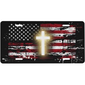 Christian Religious Blessed Green Glitter Bling Front License Plate Aluminum Decorative License Plates Metal Car Plate 6"X12" Novelty Vanity Tag Cover with 4 Holes Car Decor Accessory in Saudi Arabia