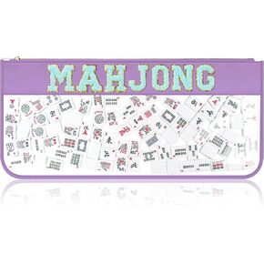 بلاط Mahjong الفارغ من BuyCard، حافظة بسحاب لمجموعة American Mahjong، منظم ملحقات هدايا Mahjong، حقيبة حامل البطاقات (الجراب فقط) (أزرق) in Kuwait