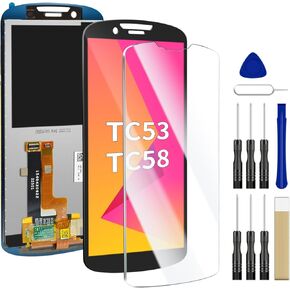 استبدال شاشة LCD TC53 [إصدار جديد 2026] TC58 شاشة تعمل باللمس لـ Zebra TC53 TC58 ماسح الباركود شاشة LCD تعمل باللمس مجموعة رقمية مع واقي الشاشة والأدوات in Kuwait