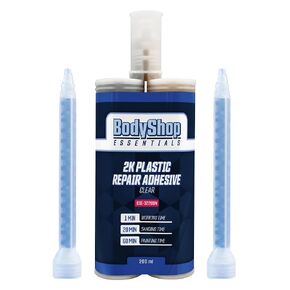 Rigid Automotive Multipurpose Plastic Repair and Adhesive 200ml Cartridge & Two Application Mixing Nozzles (Clear) in Kuwait