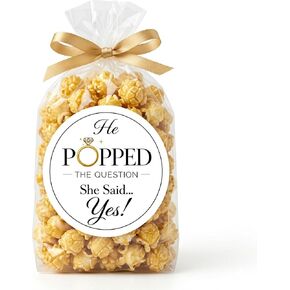 Engagement Wedding Favor Stickers: Perfect for Popcorn Bags/Containers - 120 Pcs 1.6" Round Decals for Envelopes Favors - Bridal Shower Party Decorations Supplies Gift in Saudi Arabia
