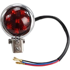 12V DC LED Motorcycle Tail Light - Ball-Shaped Brake Stop Lamp for Scooter, Moped, Street Bike & More (Chrome-red) in Saudi Arabia