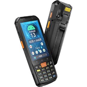 Android 13 Barcode Scanner PDA: HS7 Scan Engine 4" Touchscreen 21-Key Keypad IP66 Rugged 5100mAh Battery with QC 3.0 Fast Charging for Warehouse Logistics P300 in Saudi Arabia