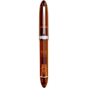erofa Majohn V60 Triangular Piston Fountain Pen Fine Nib, Transparent Brown Resin Writing Pen with Gift Box in Kuwait