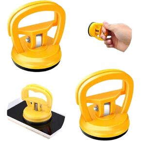 2Pcs Yellow Car Dent Puller, Professional Suction Cup for Paintless Dent Repair, Mini Handle Lifter and Dent Remover Kit for Car Body, Screen Replacement, Mirror, and Tile Lifting (Non-Scratch Pad) in Saudi Arabia