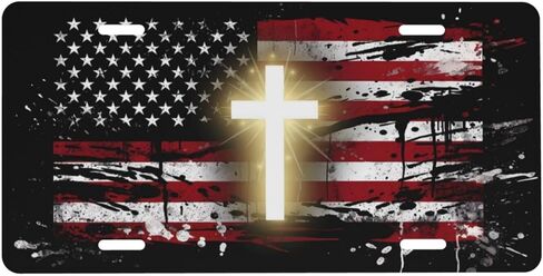 Christian Religious Blessed Green Glitter Bling Front License Plate Aluminum Decorative License Plates Metal Car Plate 6"X12" Novelty Vanity Tag Cover with 4 Holes Car Decor Accessory in Saudi Arabia