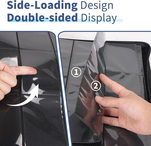 Rempry 9 Pocket Card Binder, 30 Double Sided Pages Card Album with Zipper, Holds 540 Cards, Include 9 Rigid Sleeves & 100 Soft Sleeves in Saudi Arabia