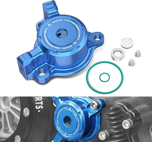غطاء فلتر زيت شفاف من NICECNC متوافق مع Yamaha YFZ450R 2009-2016 2017 2018 2019 2020 2021 2022 2023 2024 2025، YFZ450X 2010-2011، انظر التركيبات باللون الأزرق in Kuwait