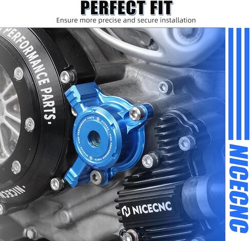 غطاء فلتر زيت شفاف من NICECNC متوافق مع Yamaha YFZ450R 2009-2016 2017 2018 2019 2020 2021 2022 2023 2024 2025، YFZ450X 2010-2011، انظر التركيبات باللون الأزرق in Kuwait