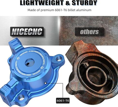 غطاء فلتر زيت شفاف من NICECNC متوافق مع Yamaha YFZ450R 2009-2016 2017 2018 2019 2020 2021 2022 2023 2024 2025، YFZ450X 2010-2011، انظر التركيبات باللون الأزرق in Kuwait