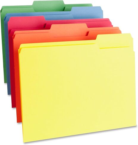 Business Source, BSN65780, 1-Ply Color-Coding File Folders, 100 / Box, Assorted in Saudi Arabia