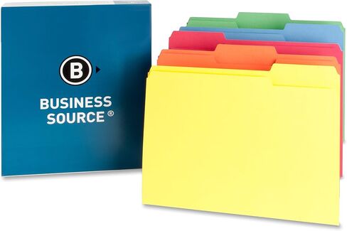 Business Source, BSN65780, 1-Ply Color-Coding File Folders, 100 / Box, Assorted in Saudi Arabia