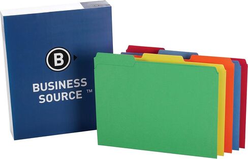 Business Source, BSN65780, 1-Ply Color-Coding File Folders, 100 / Box, Assorted in Saudi Arabia