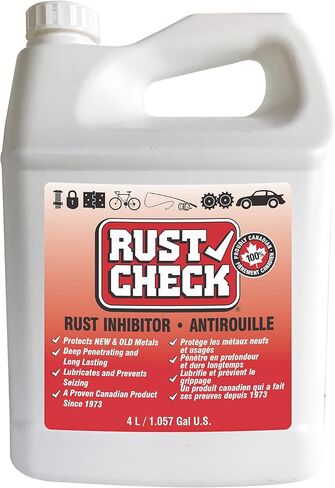 Rust Check Rust Inhibitor 1044 - Deep Penetrating Rust and Corrosion Control for Metal Surfaces - Designed to Flow into Tight Seams, and Hidden Areas on Automotive Panels, Frames, and Parts - 1 Gal. in Kuwait