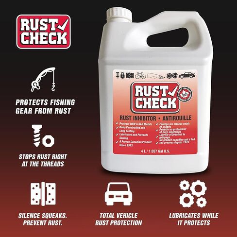 Rust Check Rust Inhibitor 1044 - Deep Penetrating Rust and Corrosion Control for Metal Surfaces - Designed to Flow into Tight Seams, and Hidden Areas on Automotive Panels, Frames, and Parts - 1 Gal. in Kuwait