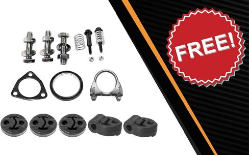Northeastern Exhaust | Stainless Steel Resonator and Muffler Exhaust System Kit Compatible for Honda CRV 2007-2009 2.4L - Includes Gasket, Bolts & Nuts, Bolt Spring | For United States Built Only in Kuwait