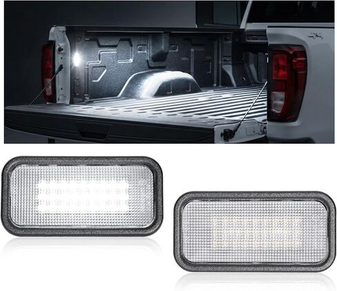 مصباح سرير شاحنة LED متوافق مع 2019-2025 GMC Sierra/Chevrolet Silverado1500 2500HD 3500HD، لـ 2024-2025 Sierra EV White LED Bed Cargo Area Lighting Lamp Accessories OEM استبدال 84396982 in Kuwait