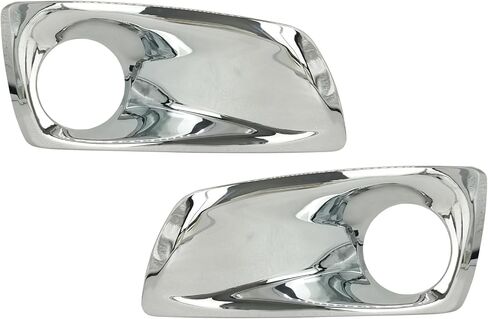 Pair Left & Right Side Chrome Fog Light Bezel Fog Lamp Cover Trim Fit for 2008-2015 Kenworth T660#N181002200 N181002100R in Kuwait