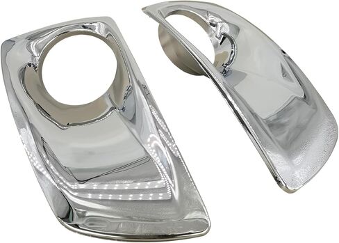 Pair Left & Right Side Chrome Fog Light Bezel Fog Lamp Cover Trim Fit for 2008-2015 Kenworth T660#N181002200 N181002100R in Kuwait