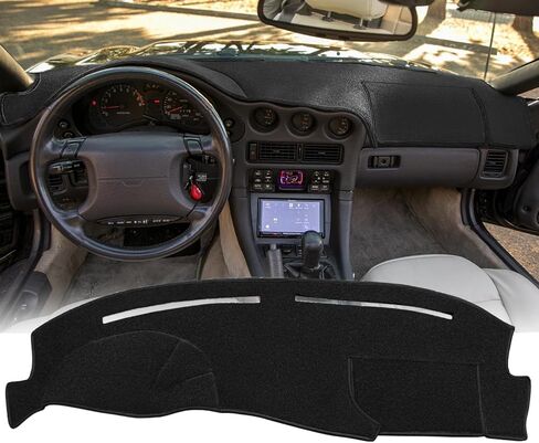 Dash Cover Mat Custom Fit for Mitsubishi 3000GT / Dodge Stealth Without Speaker, Dashboard Pad Carpet Protector (Black) K387 in Kuwait