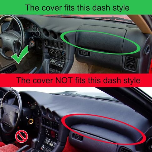 Dash Cover Mat Custom Fit for Mitsubishi 3000GT / Dodge Stealth Without Speaker, Dashboard Pad Carpet Protector (Black) K387 in Kuwait