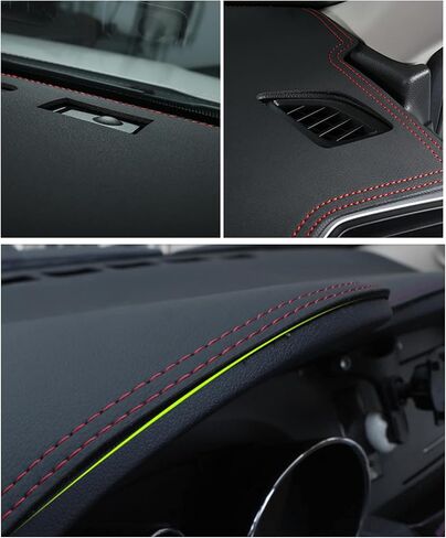Black Leather Style Dash Mat Dashboard Cover Dash Panel Interior Console Pad Compatible Black Dashboard Cover Dash Cover Mat Dash Pad Compatible for Porsche Cayenne 2024 2025 2026 in Saudi Arabia