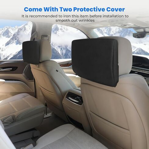 2-Pack Neoprene Screen Protectors Compatible with Cadillac Escalade/Chevy GMC Yukon/Tahoe Suburban 2021-2026, Rear Seat Entertainment Screen Cover Anti-Scratch Neoprene Protective Padded Cover in Kuwait